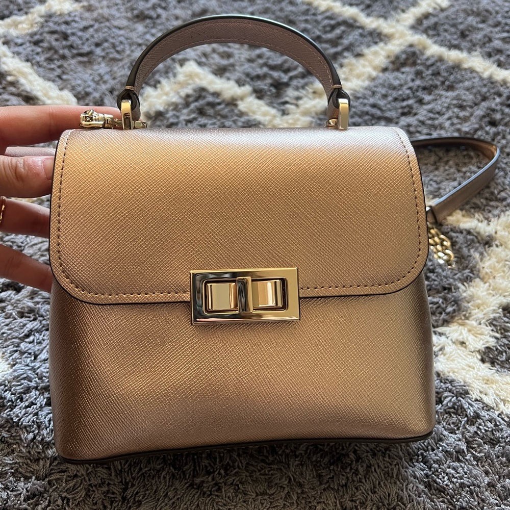 Beautiful Kate Spade gold/pink metallic handbag